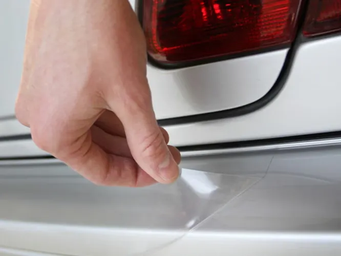 Clear film on the top of a rear bumper, where things get loaded and unloaded (photo: Lamin-x)